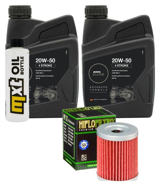 Inspektionspaket 2L 20W-50 + Ölfilter + 1x Zündkerze für Yamaha YP Majesty 400 ccm Bj. 2009