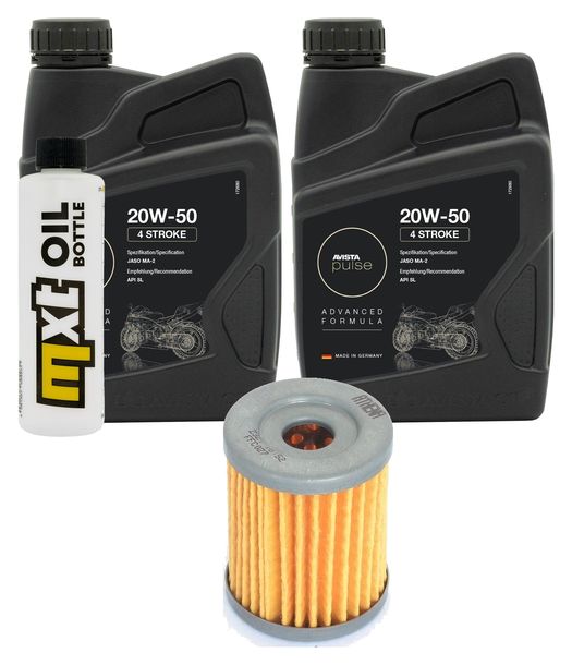 Inspektionspaket 2L 20W-50 + Ölfilter + 1x Zündkerze für Yamaha YP Majesty 400 ccm Bj. 2009