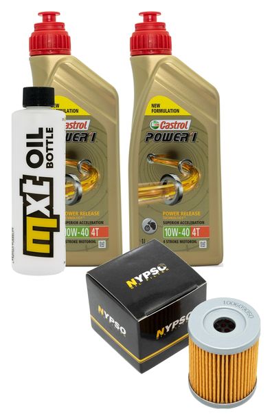 Pacchetto di ispezione 2L 10W-40 + filtro olio + 1x candela per Yamaha YP R X-Max 400 ccm Anno 2013