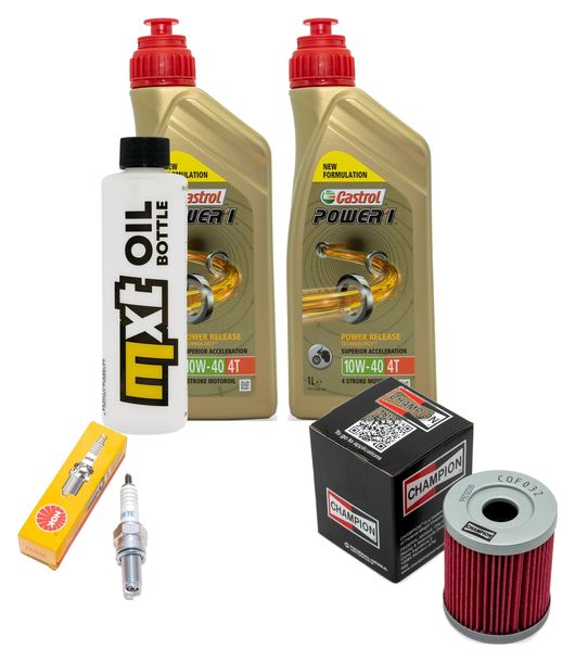 Inspektionspaket 2L 10W-40 + Ölfilter + 1x Zündkerze für Yamaha YP R X-Max 400 ccm Bj. 2013