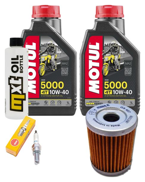 Kit d'inspection 2L 10W-40 + filtre à huile + 1x bougie pour Yamaha YP R X-Max 400 ccm Année 2013