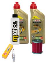 Kit d'inspection 2L 10W-40 + filtre à huile + 1x bougie pour Yamaha YP R X-Max 400 ccm Année 2013