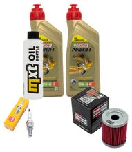 Kit d'inspection 2L 10W-40 + filtre à huile + 1x bougie pour Yamaha YP R X-Max 400 ccm Année 2013