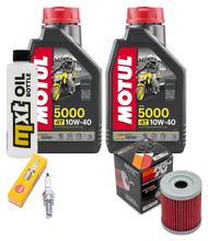 Kit d'inspection 2L 10W-40 + filtre à huile + 1x bougie pour Yamaha YP R X-Max 400 ccm Année 2013