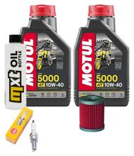 Paquete de inspección 2L 10W-40 + filtro de aceite + 1x bujía para Yamaha YP R X-Max 400 ccm Año 2013