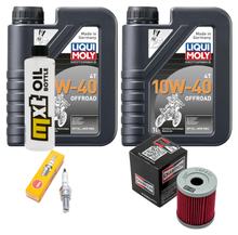 Kit d'inspection 2L 10W-40 + filtre à huile + 1x bougie pour Yamaha YP R X-Max 400 ccm Année 2013