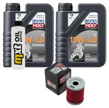 Kit d'inspection 2L 10W-40 + filtre à huile + 1x bougie pour Yamaha YP R X-Max 400 ccm Année 2013