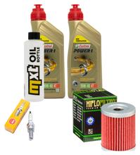 Kit d'inspection 2L 10W-40 + filtre à huile + 1x bougie pour Yamaha YP R X-Max 400 ccm Année 2013