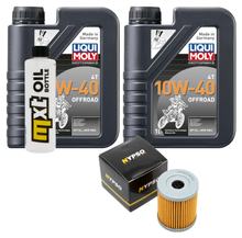 Kit d'inspection 2L 10W-40 + filtre à huile + 1x bougie pour Yamaha YP R X-Max 400 ccm Année 2013