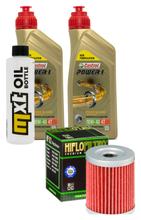 Kit d'inspection 2L 10W-40 + filtre à huile + 1x bougie pour Yamaha YP R X-Max 400 ccm Année 2013
