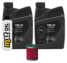 Pacchetto di ispezione 2L 10W-40 + filtro olio + 1x candela per Yamaha YP R X-Max 400 ccm Anno 2013