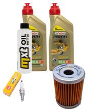Kit d'inspection 2L 10W-40 + filtre à huile + 1x bougie pour Yamaha YP R X-Max 400 ccm Année 2013