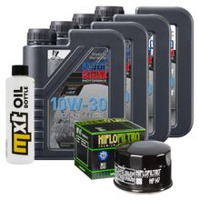 Inspektionspaket 4L 10W-30 + Ölfilter + 2x Zündkerze für Yamaha XP T-Max 500 ccm Bj. 2000 - 2004