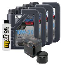 Kit d'inspection 4L 10W-30 + filtre à huile + 2 bougies pour Yamaha XP T-Max 500 ccm Année 2000 - 2004