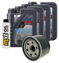 Inspektionspaket 4L 10W-30 + Ölfilter + 2x Zündkerze für Yamaha XP T-Max 500 ccm Bj. 2000 - 2004