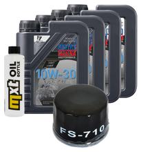 Kit d'inspection 4L 10W-30 + filtre à huile + 2 bougies pour Yamaha XP T-Max 500 ccm Année 2000 - 2004
