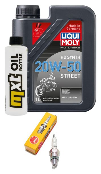 Inspektionspaket 1L 20W-50 + Ölfilter + 1x Zündkerze für Znen F8 Zoom 125 ccm Bj. 18