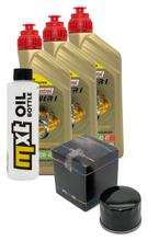Pacchetto di ispezione 3L 10W-40 + filtro olio + 2x candela per Yamaha XP T-Max 500 ccm Anno 2008