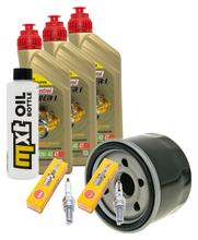 Inspection package 3L 10W-40 + oil filter + 2x spark plug for Yamaha XP T-Max 500 ccm Year 2008