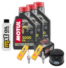 Paquete de inspección 3L 10W-40 + filtro de aceite + 2 bujías para Yamaha XP T-Max 500 ccm Año 2008