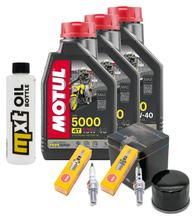 Inspektionspaket 3L 10W-40 + Ölfilter + 2x Zündkerze für Yamaha XP T-Max 500 ccm Bj. 2008