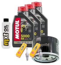 Inspectiepakket 3L 10W-40 + Oliefilter + 2x Bougie voor Yamaha XP T-Max 500 ccm Bj. 2008