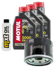 Kit d'inspection 3L 10W-40 + filtre à huile + 2 bougies pour Yamaha XP T-Max 500 ccm Année 2008