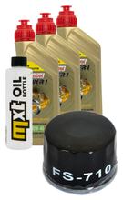 Paquete de inspección 3L 10W-40 + filtro de aceite + 2 bujías para Yamaha XP T-Max 500 ccm Año 2008