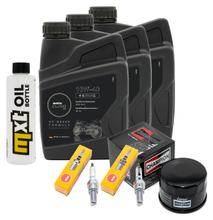 Pacchetto di ispezione 3L 10W-40 + filtro olio + 2x candela per Yamaha XP T-Max 500 ccm Anno 2008