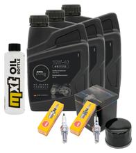 Pacchetto di ispezione 3L 10W-40 + filtro olio + 2x candela per Yamaha XP T-Max 500 ccm Anno 2008