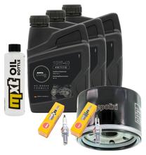Kit d'inspection 3L 10W-40 + filtre à huile + 2 bougies pour Yamaha XP T-Max 500 ccm Année 2008