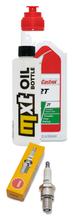 Inspektionspaket 1L 2-Takt-Öl + 1x Zündkerze für Suzuki TS X 50 ccm