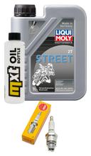 Inspektionspaket 1L 2-Takt-Öl + 1x Zündkerze für Yamaha RDM 50 ccm