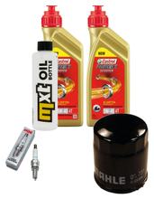 Kit d'inspection 2L 5W-40 + filtre à huile + 1x bougie pour Piaggio X8 250 ccm