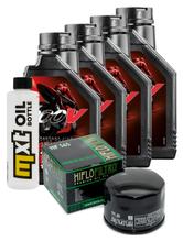 Inspectiepakket 4L 15W-50 + Oliefilter voor Aprilia SMV Dorsoduro ABS Caponord ATC 1200 ccm Bj. 2011 - 2014