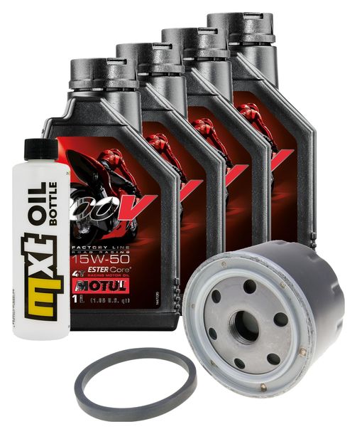 Inspektionspaket 4L 15W-50 + Ölfilter für Aprilia Caponord Rally ABS ATC 1200 ccm Bj. 2015 - 2016