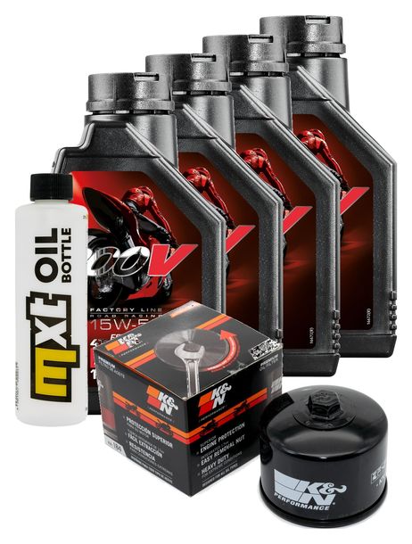 Inspektionspaket 4L 15W-50 + Ölfilter für Aprilia Caponord Rally ABS ATC 1200 ccm Bj. 2015 - 2016