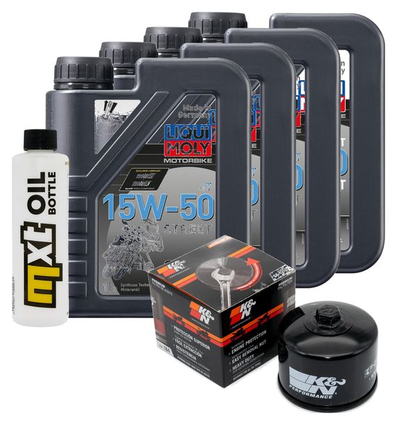 Inspektionspaket 4L 15W-50 + Ölfilter für Aprilia Caponord Rally ABS ATC 1200 ccm Bj. 2015 - 2016