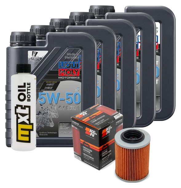 Paquete de inspección 5L 15W-50 + filtro de aceite para Aprilia ETV Capo Nord 1000 ccm Año 2001 - 2007
