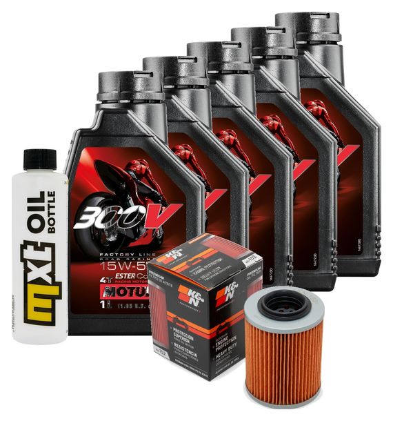Paquete de inspección 5L 15W-50 + filtro de aceite para Aprilia ETV Capo Nord 1000 ccm Año 2001 - 2007