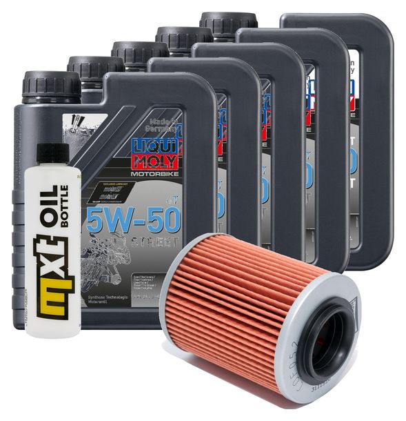 Paquete de inspección 5L 15W-50 + filtro de aceite para Aprilia ETV Capo Nord 1000 ccm Año 2001 - 2007