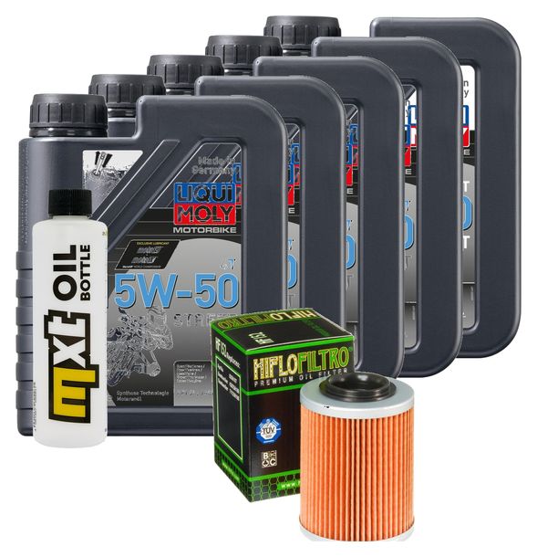 Paquete de inspección 5L 15W-50 + filtro de aceite para Aprilia ETV Capo Nord 1000 ccm Año 2001 - 2007