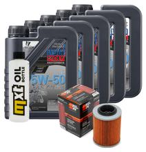 Paquete de inspección 5L 15W-50 + filtro de aceite para Aprilia ETV Capo Nord 1000 ccm Año 2001 - 2007