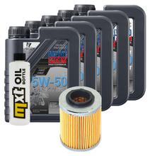 Paquete de inspección 5L 15W-50 + filtro de aceite para Aprilia ETV Capo Nord 1000 ccm Año 2001 - 2007