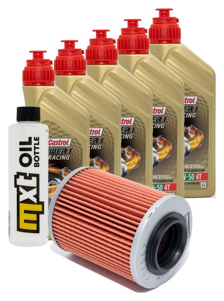 Paquete de inspección 5L 10W-50 + filtro de aceite para Aprilia ETV Capo Nord 1000 ccm Año 2008
