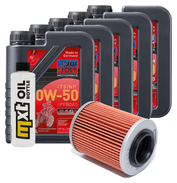 Inspektionspaket 5L 10W-50 + Ölfilter für Aprilia ETV Capo Nord 1000 ccm Bj. 2008