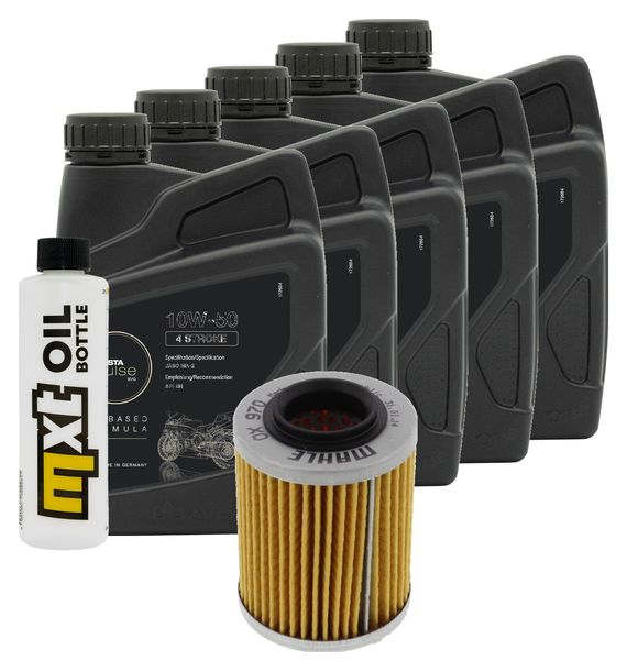 Inspektionspaket 5L 10W-50 + Ölfilter für Aprilia ETV Capo Nord 1000 ccm Bj. 2008
