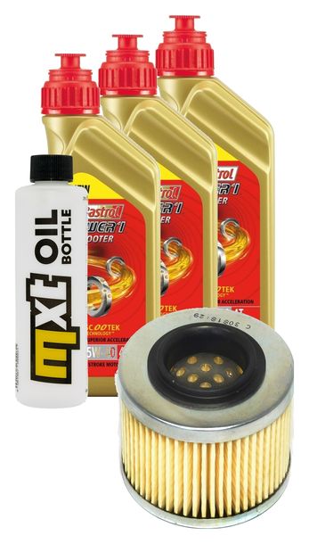 Inspektionspaket 3L 5W-40 + Ölfilter für Aprilia Moto 6.5 650 ccm Bj. 1995 - 1999