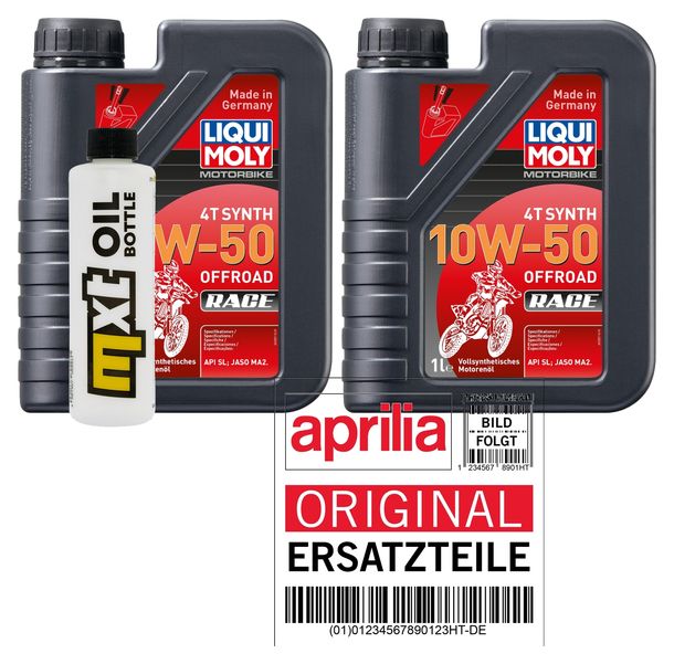 Paquete de inspección 2L 10W-50+filtro de aceite para Aprilia MXV 450 ccm Año 2009 - 2010
