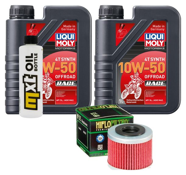 Inspektionspaket 2L 10W-50 + Ölfilter für Aprilia MXV 450 ccm Bj. 2011 - 2012